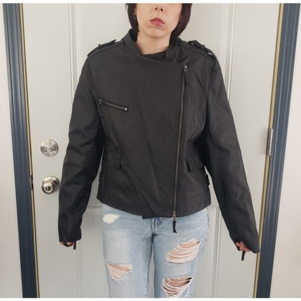 Faux Leather Moto Jacket